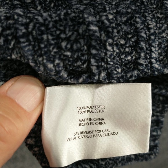 Orvis Women's Pullover Marled Knit Sweater Blue Medium V-Neck Ribbed Hem - Picture 9 of 12